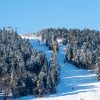 kerstdorp achtergrond winter skilift