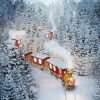 kerstmis trein winterlandschap kerstdorp