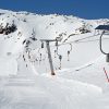 ski lift kerstdorp achtergrond
