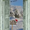 openslaande groene deuren - Merry Christmas
